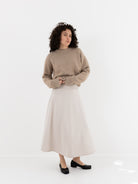 Extreme Cashmere n°388 Ease Skirt in Chalk - EXTREME CASHMERE at Worthwhile - shop SKIRT