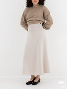 Extreme Cashmere n°388 Ease Skirt in Chalk - EXTREME CASHMERE at Worthwhile - shop SKIRT