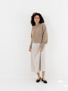 Extreme Cashmere n°388 Ease Skirt in Chalk - EXTREME CASHMERE at Worthwhile - shop SKIRT
