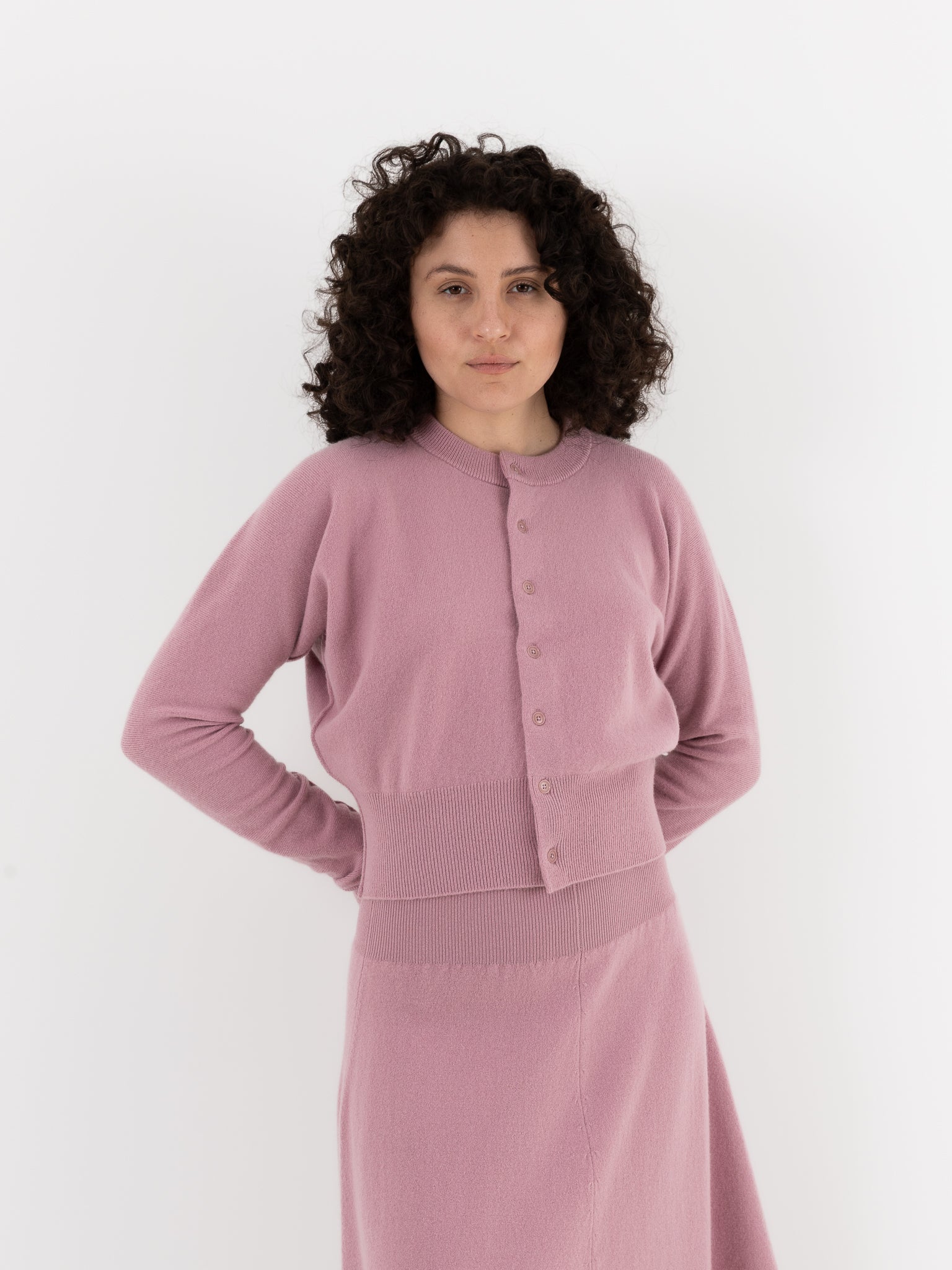 Extreme Cashmere n°257 Blouson Crop Cardigan in Rosa - EXTREME CASHMERE at Worthwhile - shop CARDIGAN