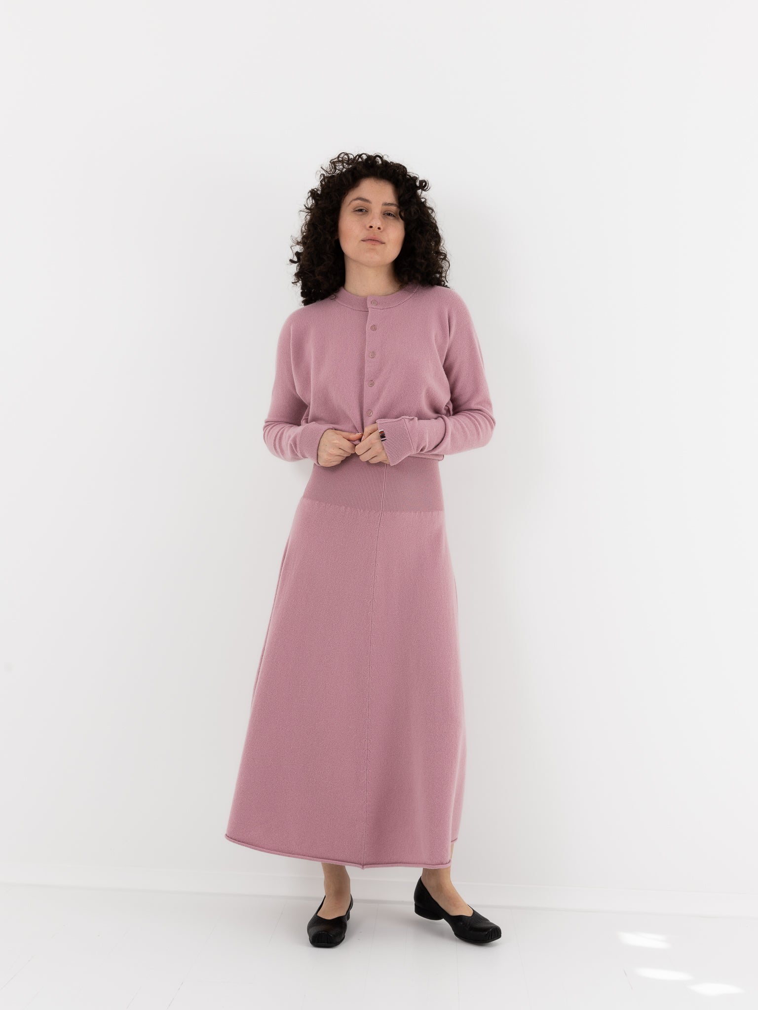Extreme Cashmere n°388 Ease Skirt in Rosa - EXTREME CASHMERE at Worthwhile - shop SKIRT