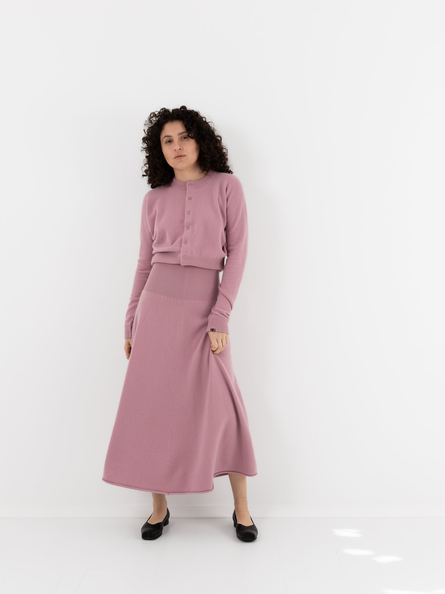 Extreme Cashmere n°388 Ease Skirt in Rosa - EXTREME CASHMERE at Worthwhile - shop SKIRT