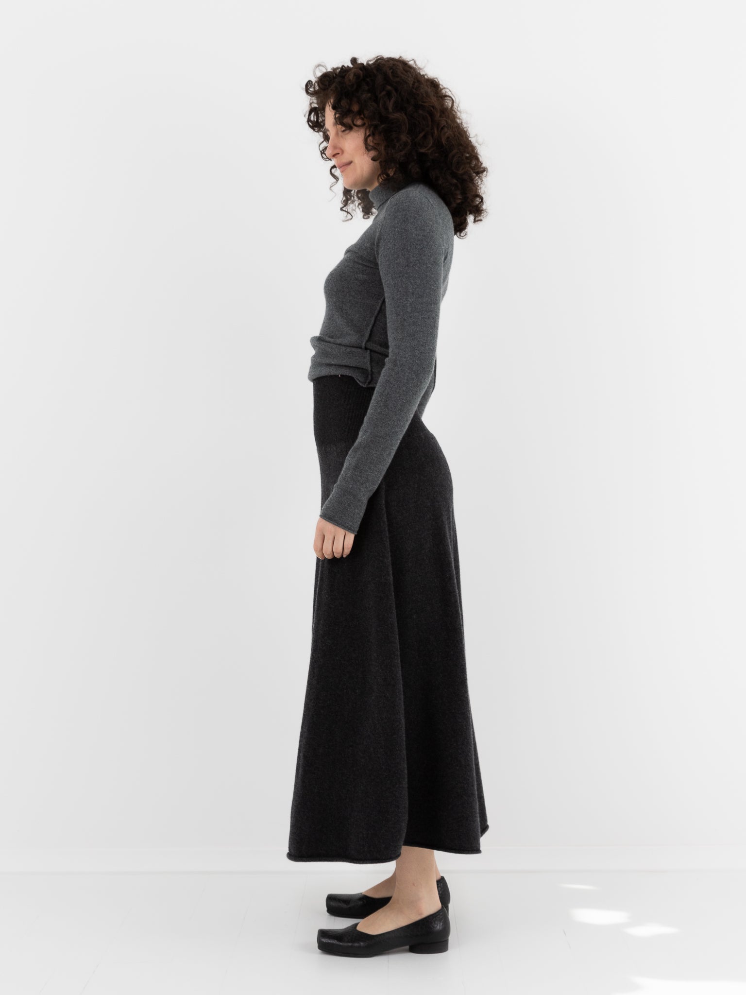 Extreme Cashmere n°388 Ease Skirt in Shadow - EXTREME CASHMERE at Worthwhile - shop SKIRT