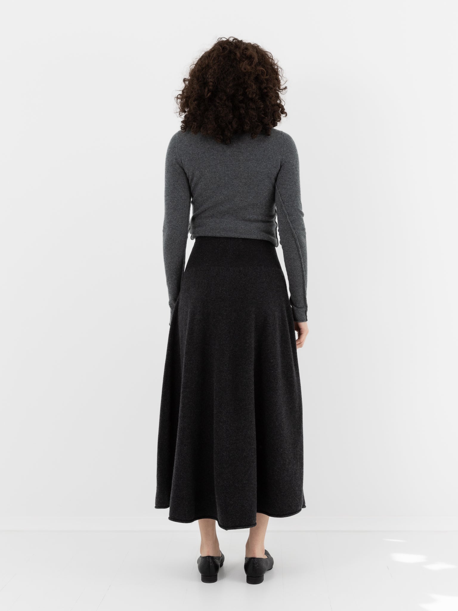 Extreme Cashmere n°388 Ease Skirt in Shadow - EXTREME CASHMERE at Worthwhile - shop SKIRT