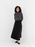 Extreme Cashmere n°388 Ease Skirt in Shadow - EXTREME CASHMERE at Worthwhile - shop SKIRT