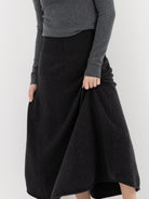 Extreme Cashmere n°388 Ease Skirt in Shadow - EXTREME CASHMERE at Worthwhile - shop SKIRT