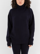 Extreme Cashmere n°20 Oversize Xtra Turtleneck in Navy - EXTREME CASHMERE at Worthwhile - shop SWEATER