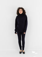 Extreme Cashmere n°20 Oversize Xtra Turtleneck in Navy - EXTREME CASHMERE at Worthwhile - shop SWEATER