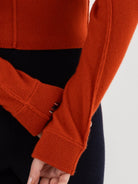 Extreme Cashmere n°257 Blouson Crop Cardigan in Dark Orange - EXTREME CASHMERE at Worthwhile - shop CARDIGAN