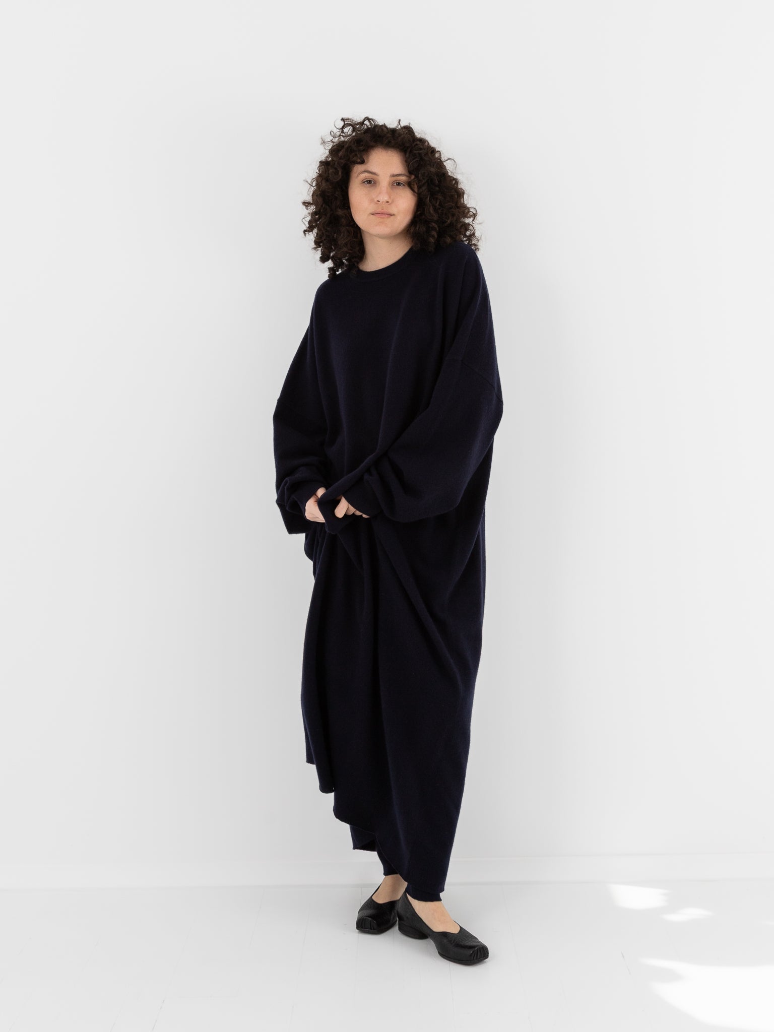 Extreme Cashmere n°289 May Dress in Navy - EXTREME CASHMERE at Worthwhile - shop DRESS