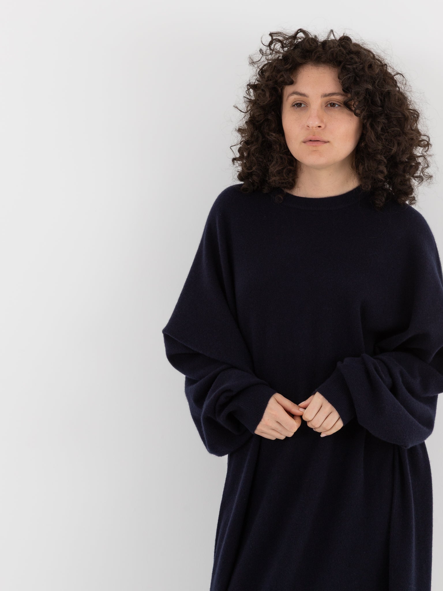 Extreme Cashmere n°289 May Dress in Navy - EXTREME CASHMERE at Worthwhile - shop DRESS