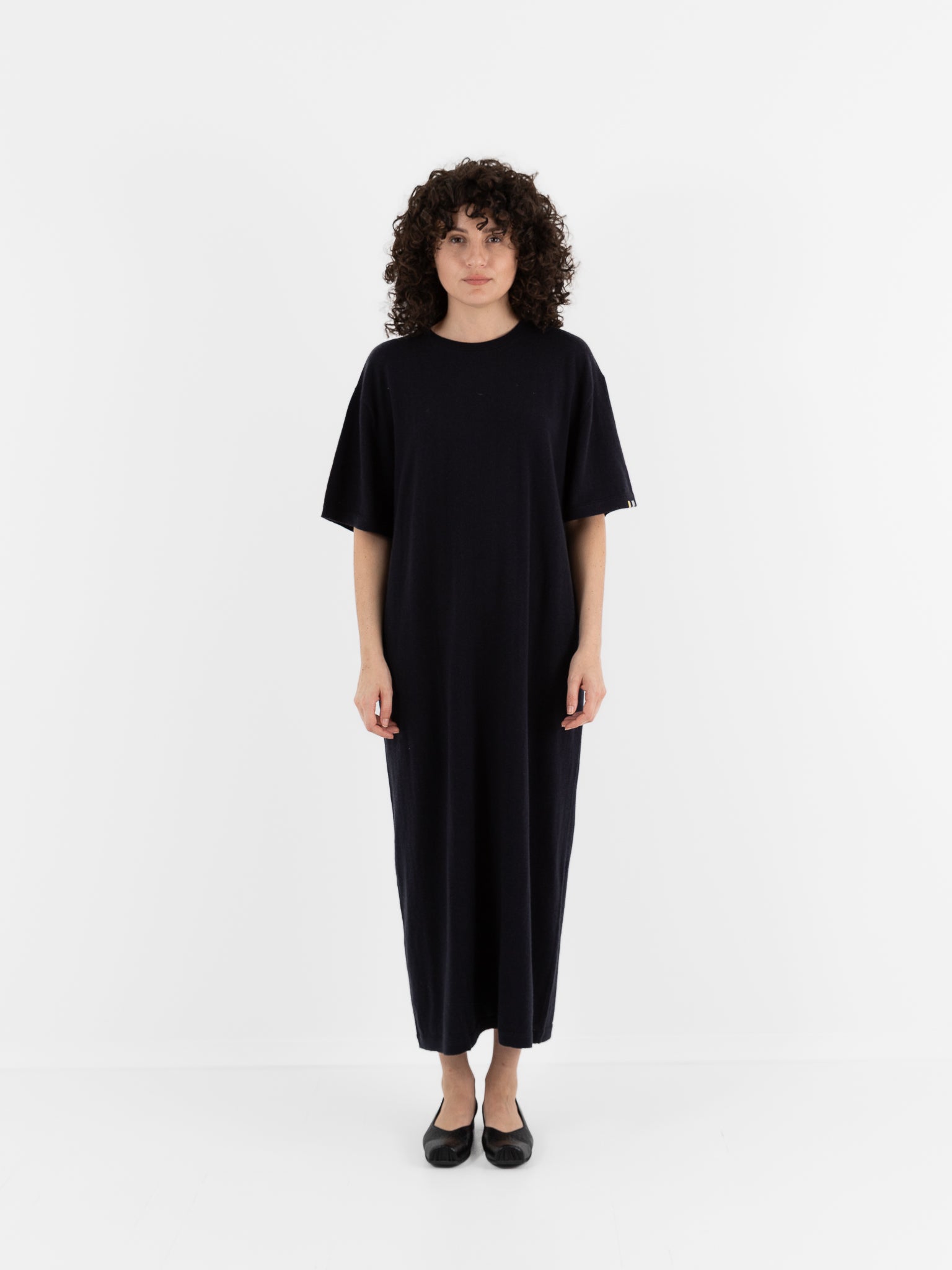 Extreme Cashmere n°321 Kris Dress in Navy - EXTREME CASHMERE at Worthwhile