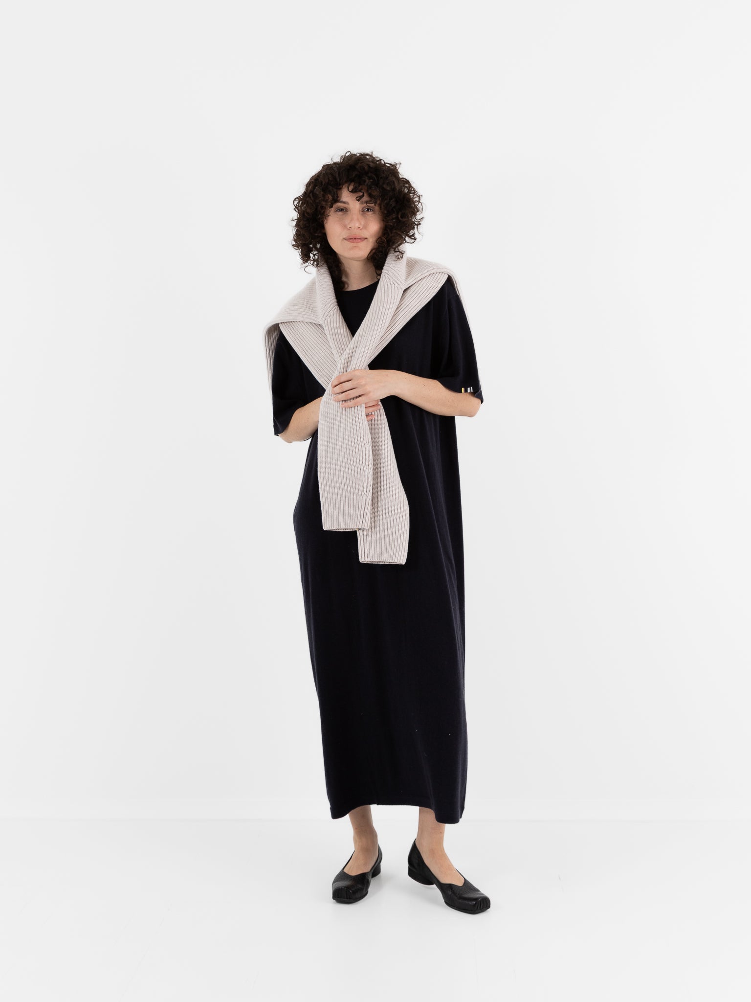 Extreme Cashmere n°321 Kris Dress in Navy - EXTREME CASHMERE at Worthwhile