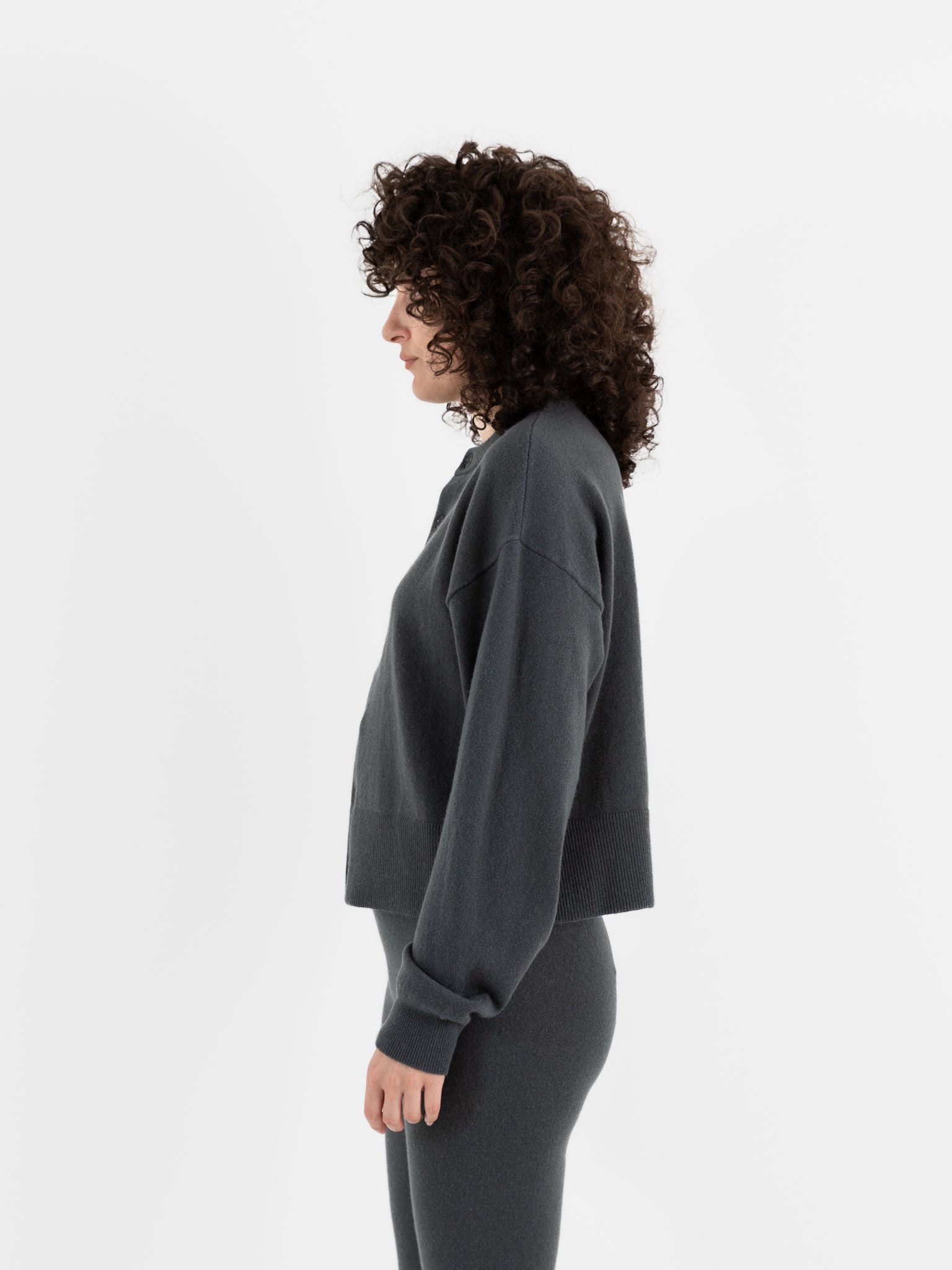 Extreme Cashmere n°170 Chou Cardigan in Lake - EXTREME CASHMERE at Worthwhile - shop SWEATER