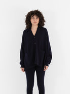 Extreme Cashmere n°24 Tokio Cardigan in Navy - EXTREME CASHMERE at Worthwhile
