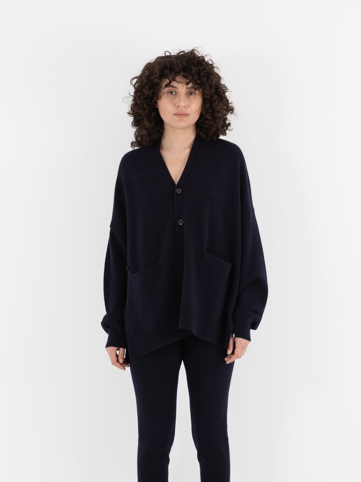 Extreme Cashmere n°24 Tokio Cardigan in Navy - EXTREME CASHMERE at Worthwhile