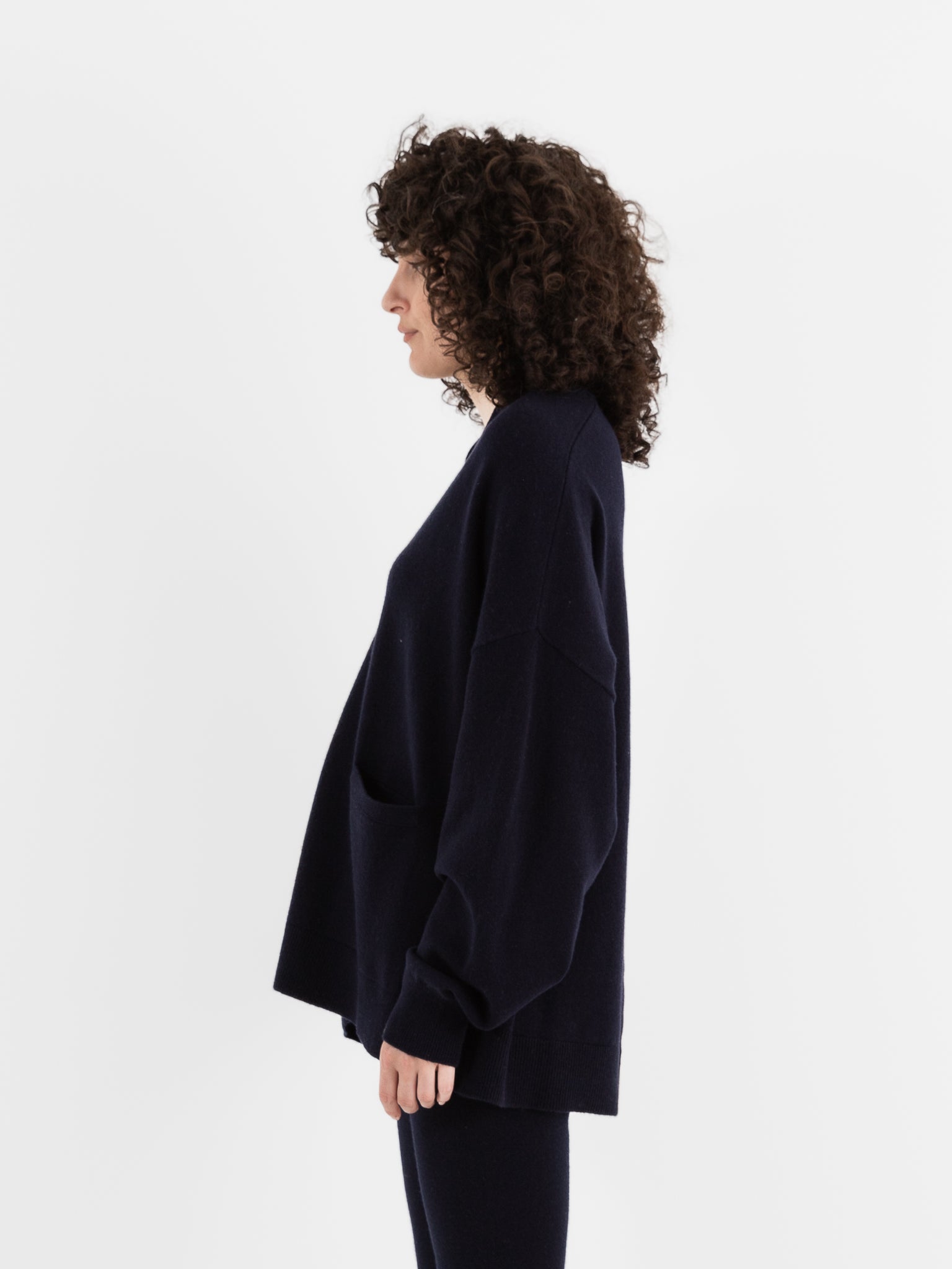 Extreme Cashmere n°24 Tokio Cardigan in Navy - EXTREME CASHMERE at Worthwhile