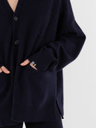 Extreme Cashmere n°24 Tokio Cardigan in Navy - EXTREME CASHMERE at Worthwhile