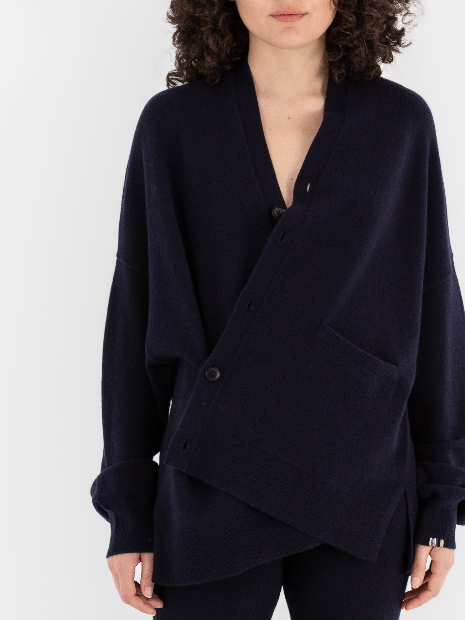 Extreme Cashmere n°24 Tokio Cardigan in Navy - EXTREME CASHMERE at Worthwhile