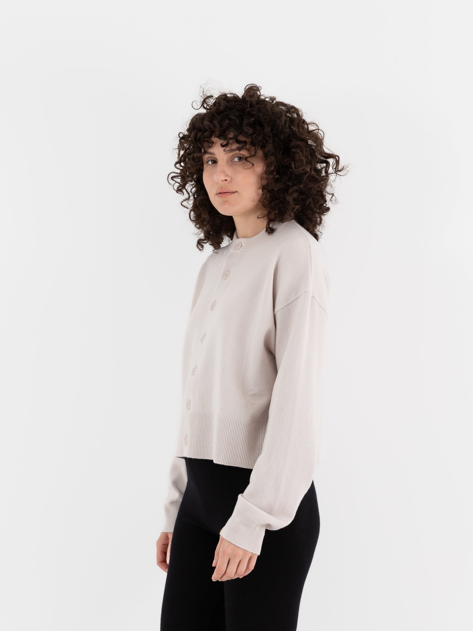Extreme Cashmere n°170 Chou Cardigan in Chalk - EXTREME CASHMERE at Worthwhile