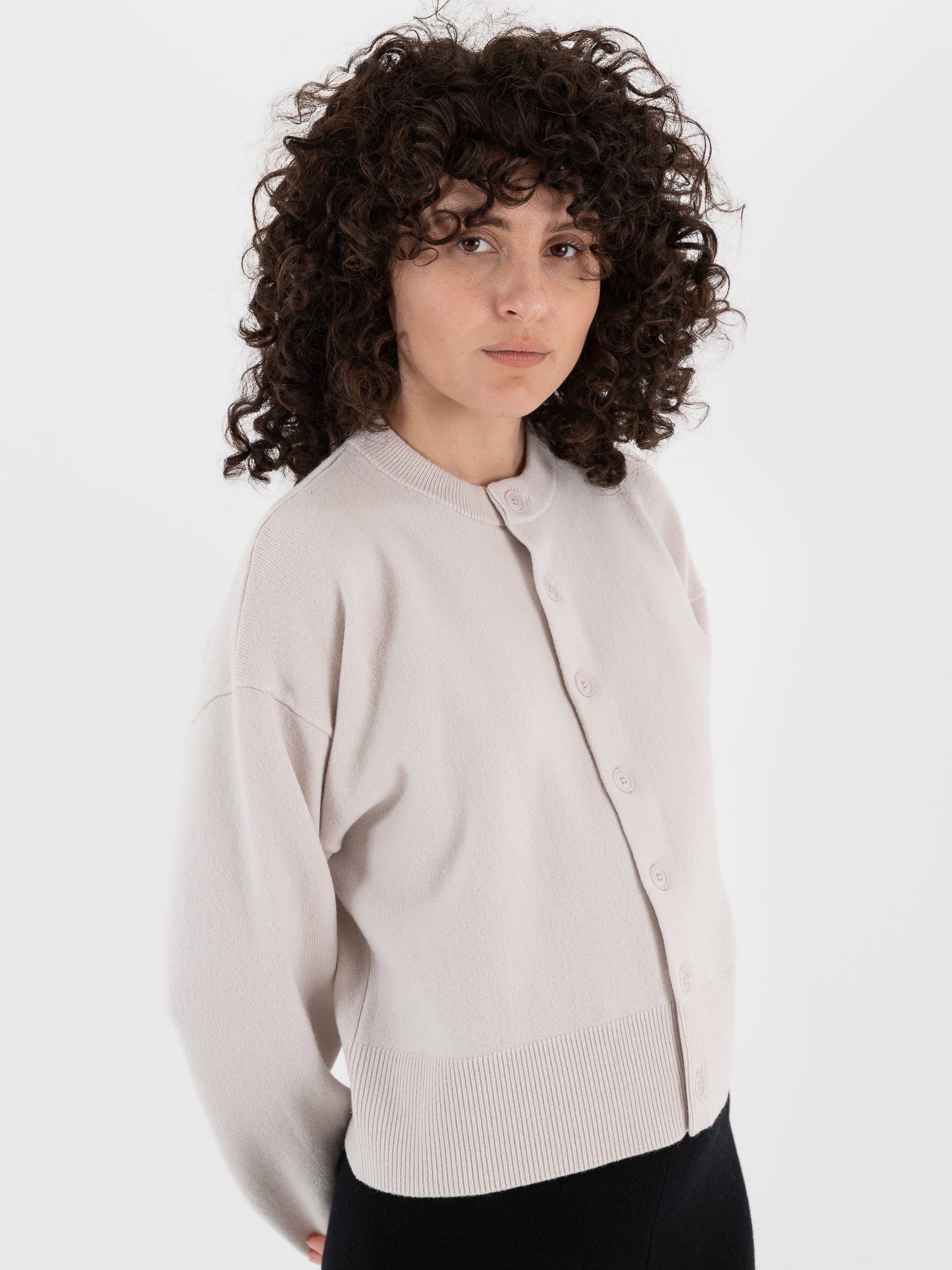 Extreme Cashmere n°170 Chou Cardigan in Chalk - EXTREME CASHMERE at Worthwhile