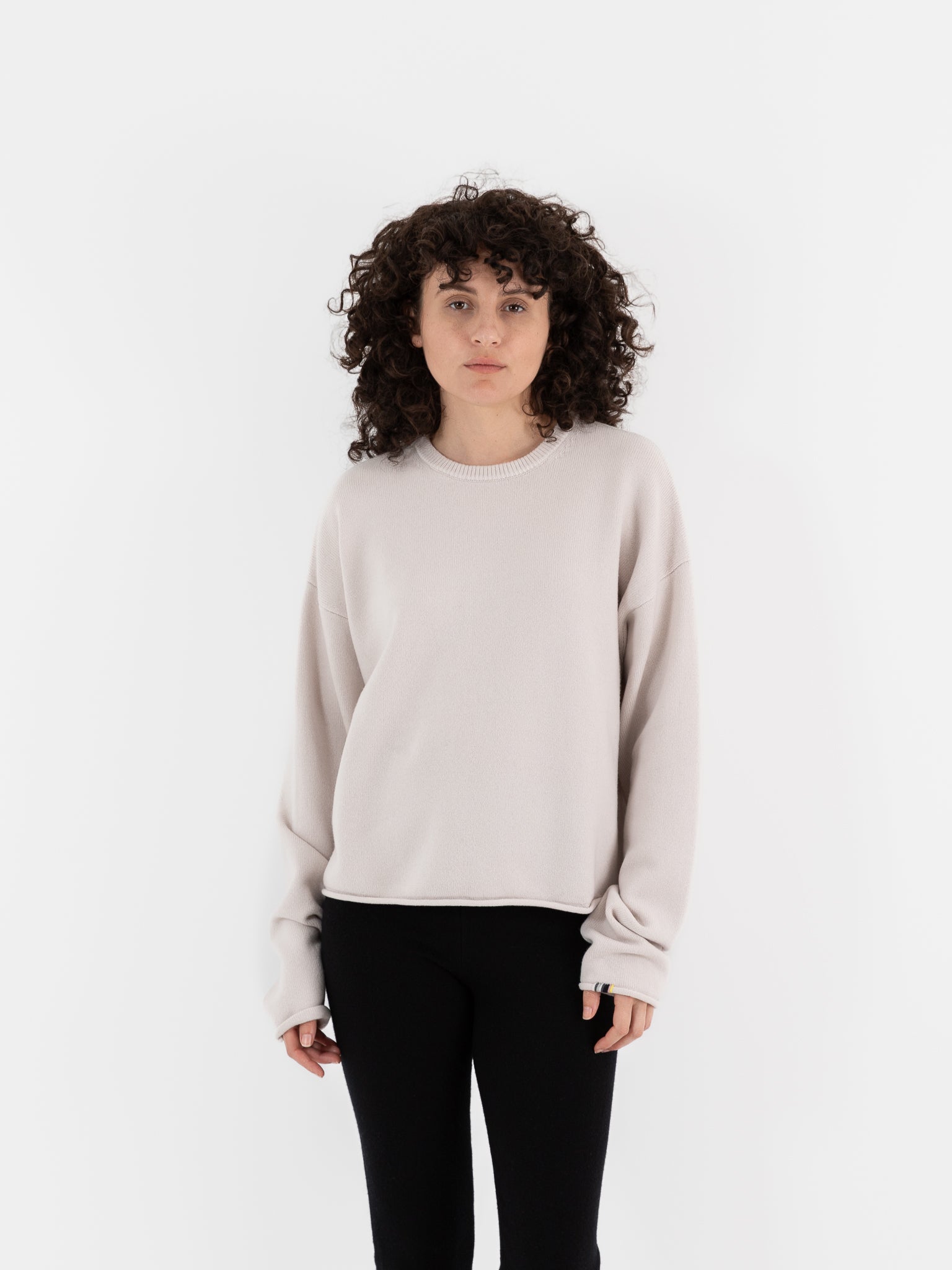 Extreme Cashmere n°426 Comfy Sweater in Chalk - EXTREME CASHMERE at Worthwhile