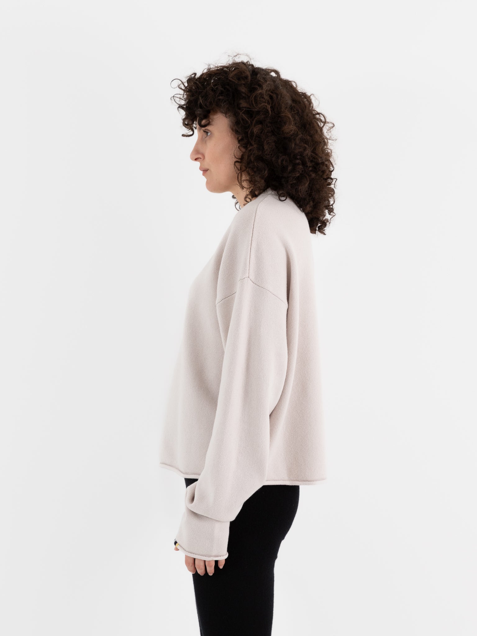 Extreme Cashmere n°426 Comfy Sweater in Chalk - EXTREME CASHMERE at Worthwhile