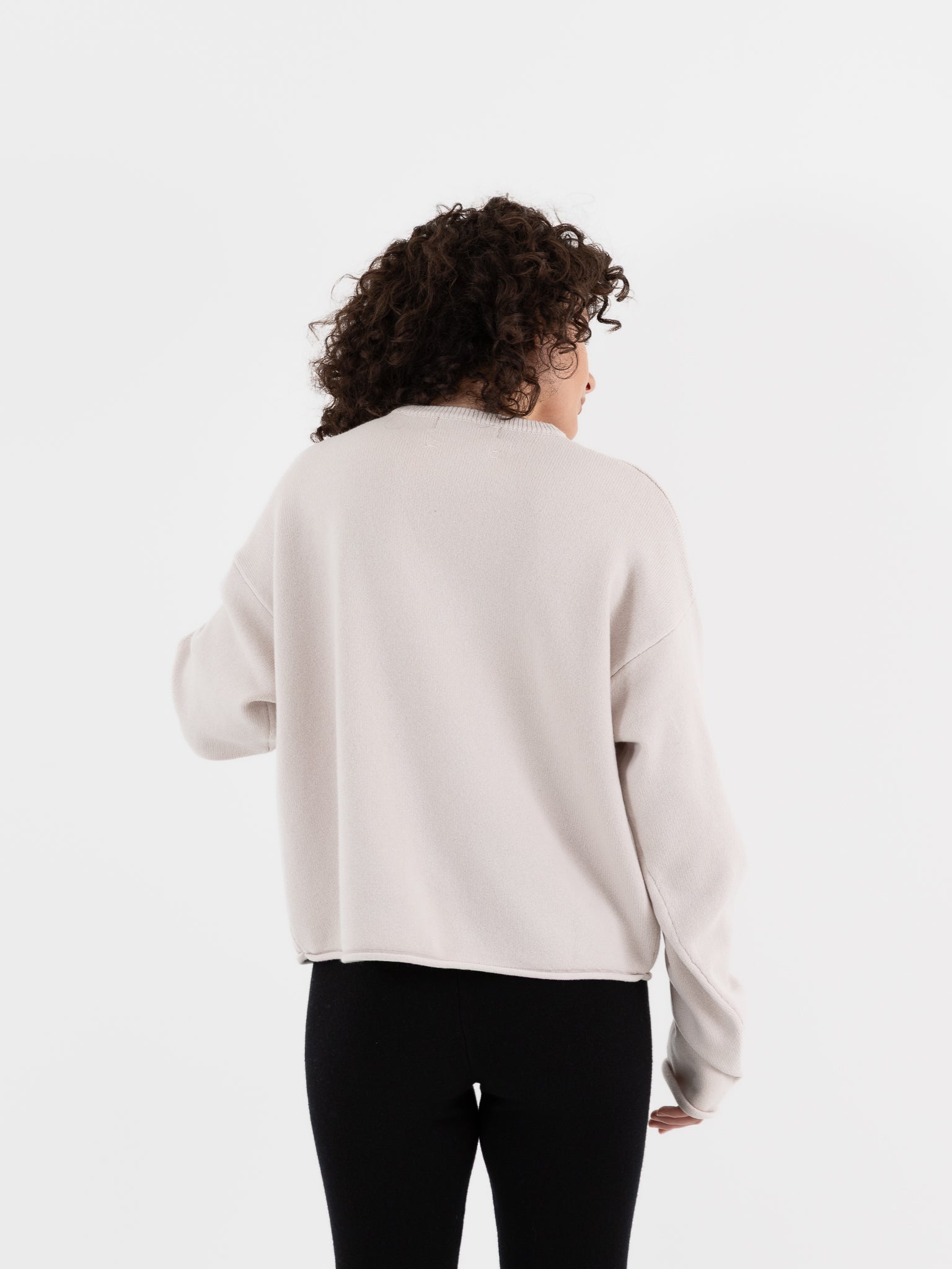 Extreme Cashmere n°426 Comfy Sweater in Chalk - EXTREME CASHMERE at Worthwhile