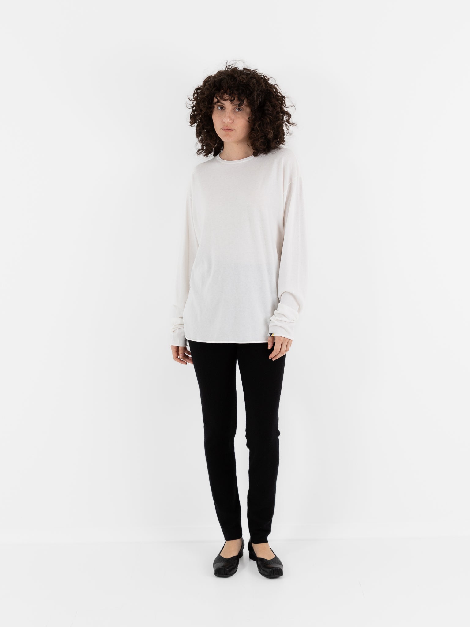 Extreme Cashmere n°347 Aries Sweater in Snow - EXTREME CASHMERE at Worthwhile
