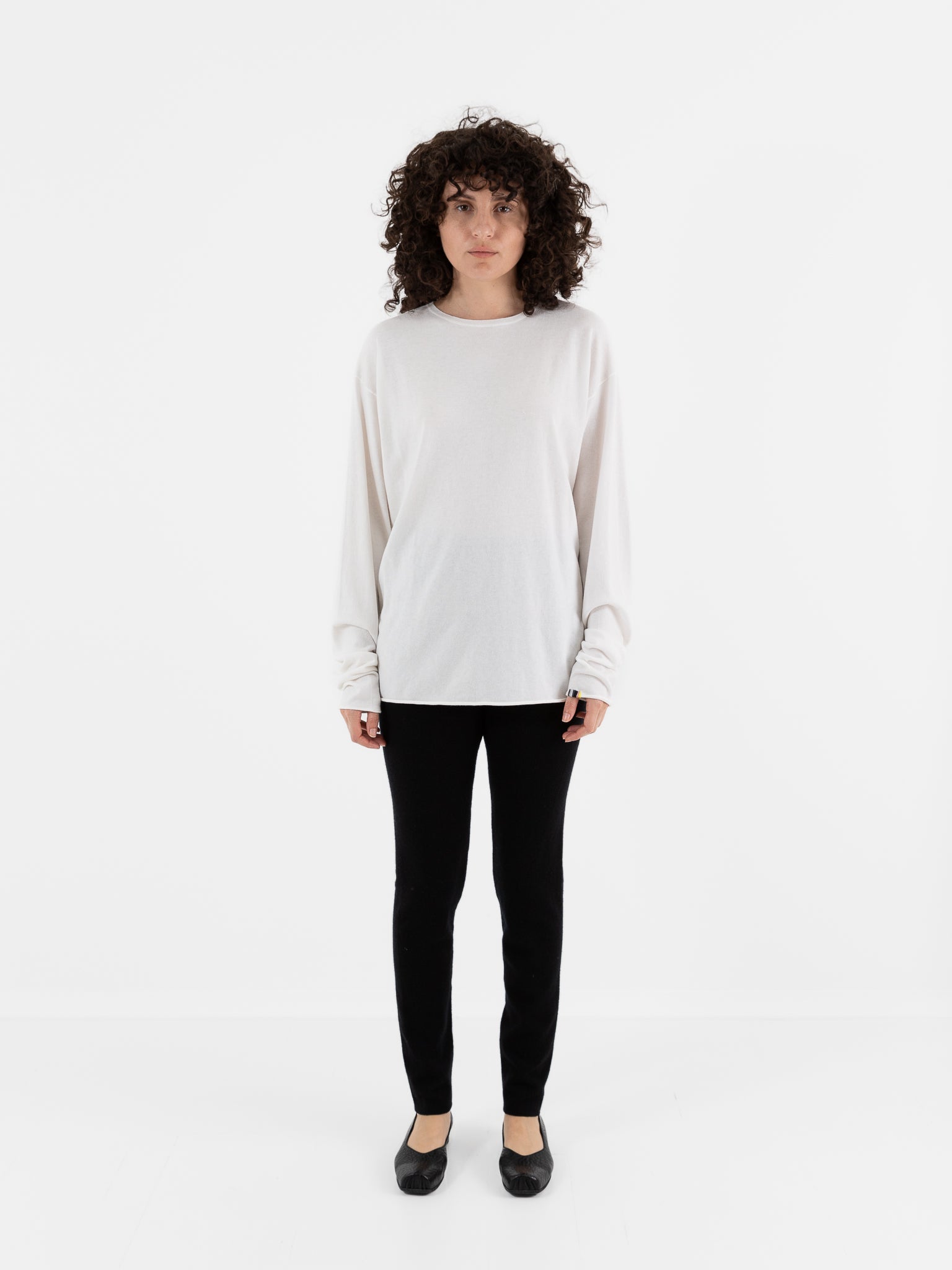 Extreme Cashmere n°347 Aries Sweater in Snow - EXTREME CASHMERE at Worthwhile