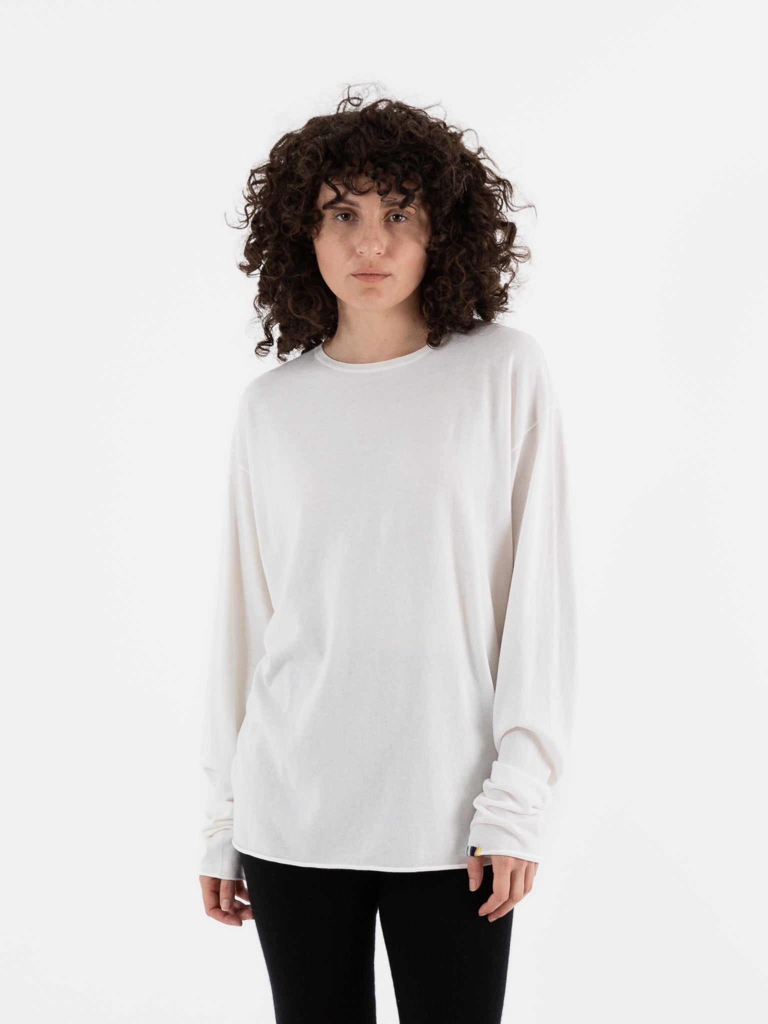Extreme Cashmere n°347 Aries Sweater in Snow - EXTREME CASHMERE at Worthwhile