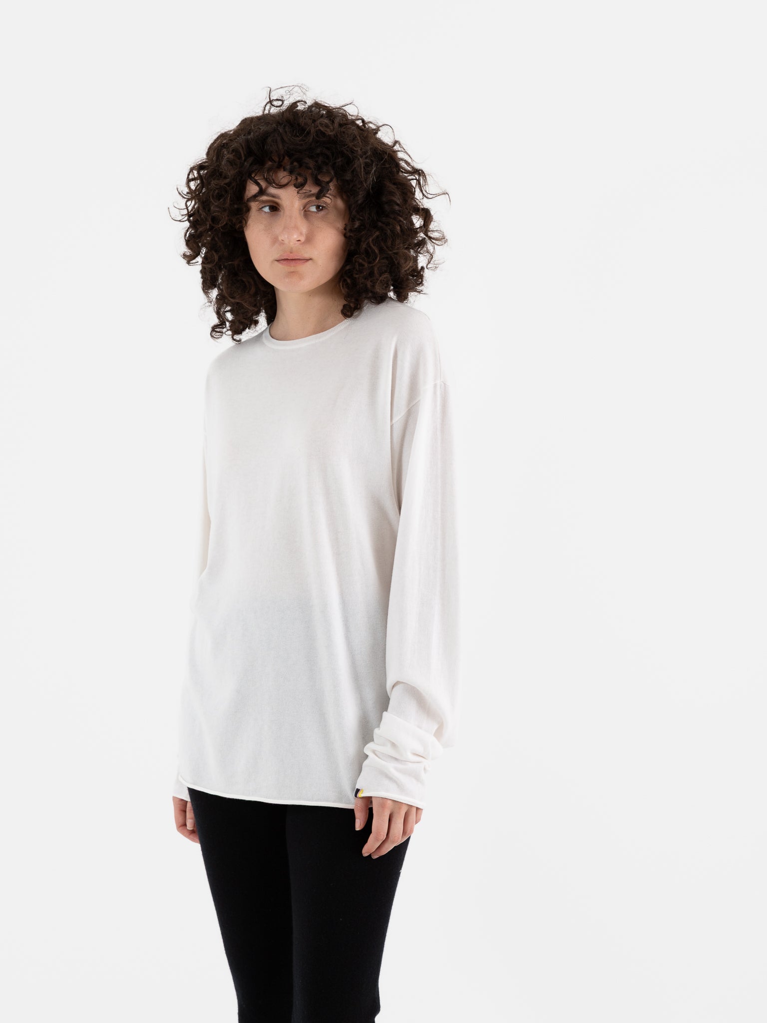 Extreme Cashmere n°347 Aries Sweater in Snow - EXTREME CASHMERE at Worthwhile - shop SWEATER