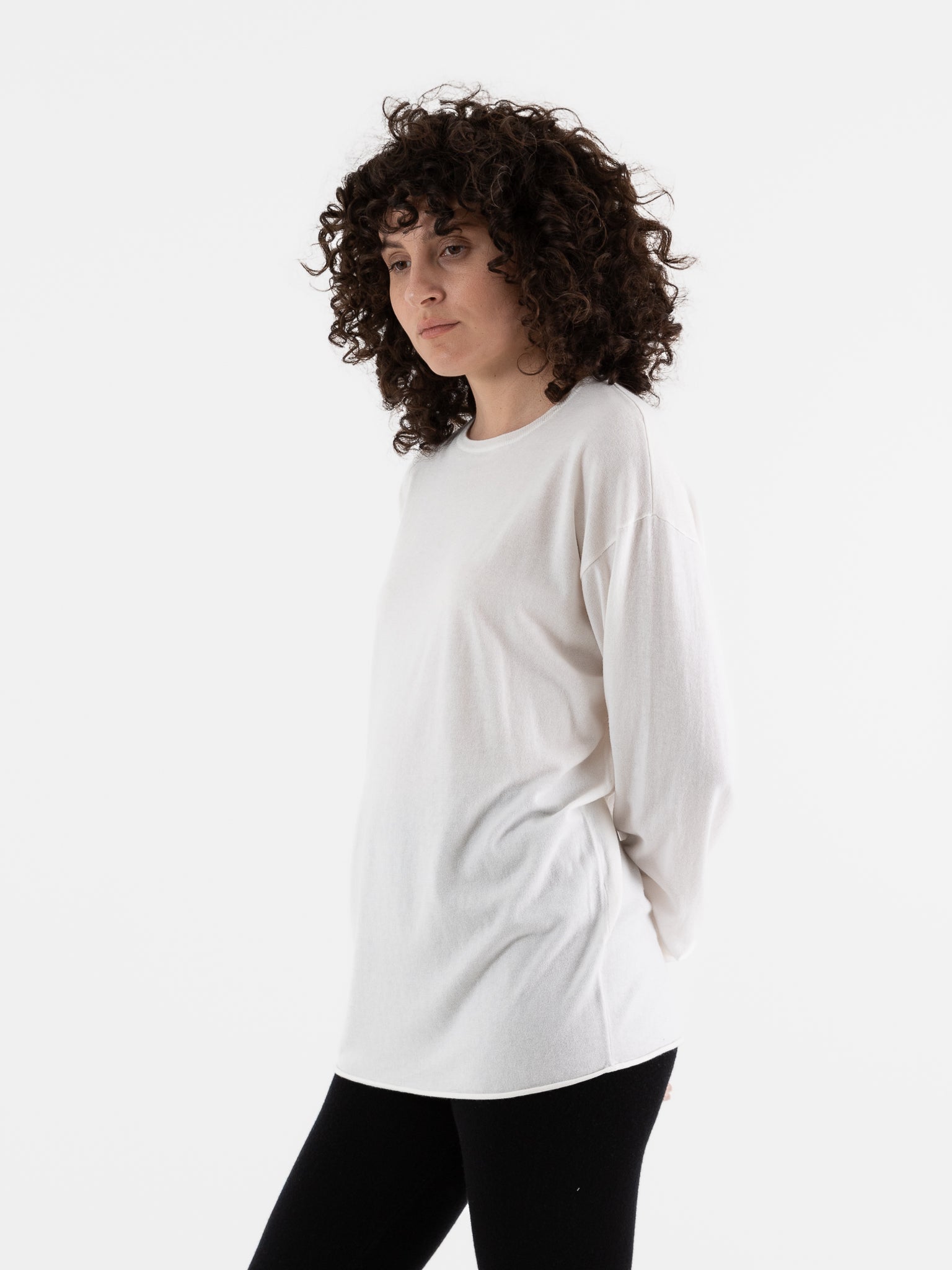 Extreme Cashmere n°347 Aries Sweater in Snow - EXTREME CASHMERE at Worthwhile