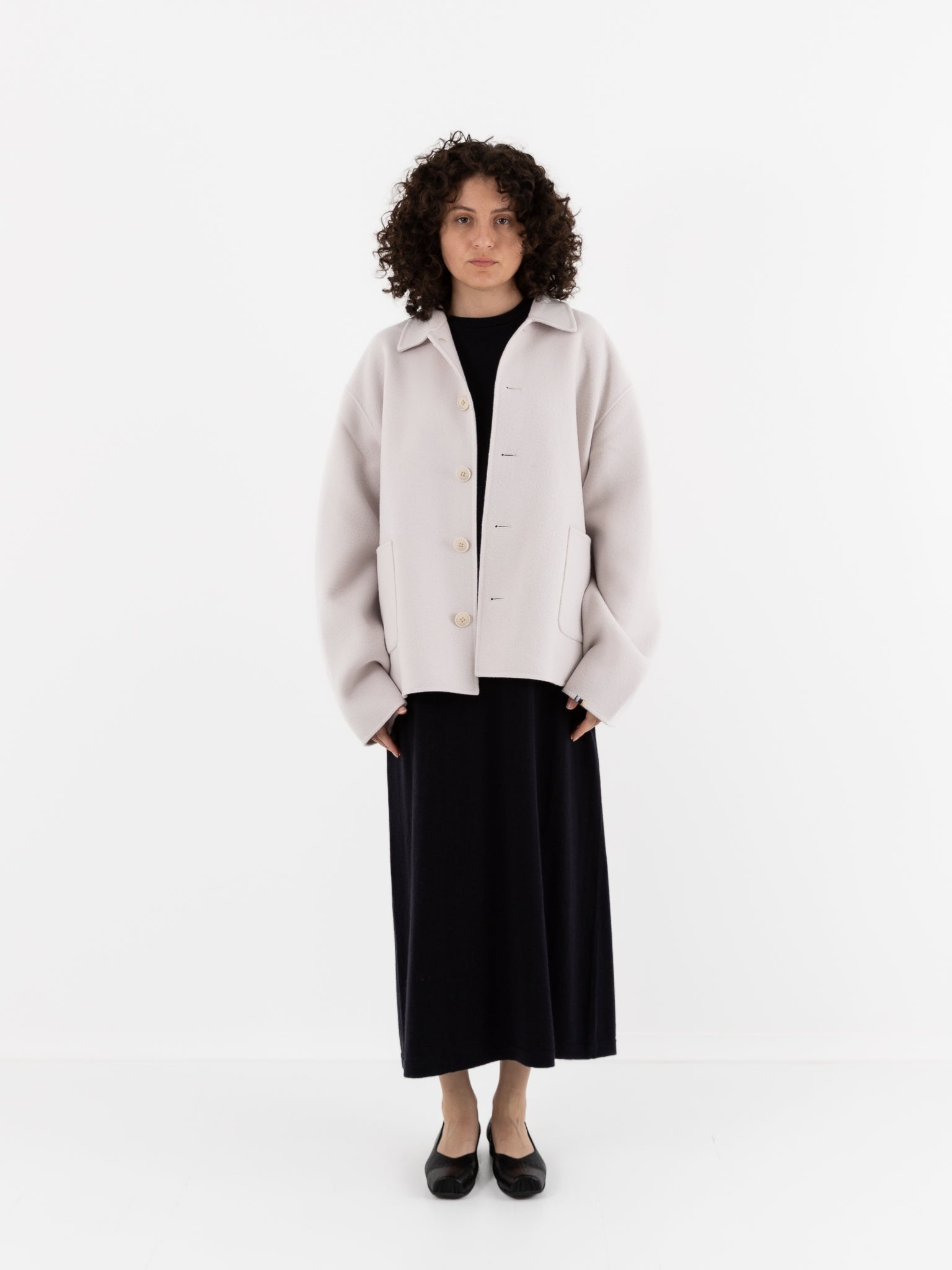 Extreme Cashmere n°427 Maker Jacket in Chalk - EXTREME CASHMERE at Worthwhile