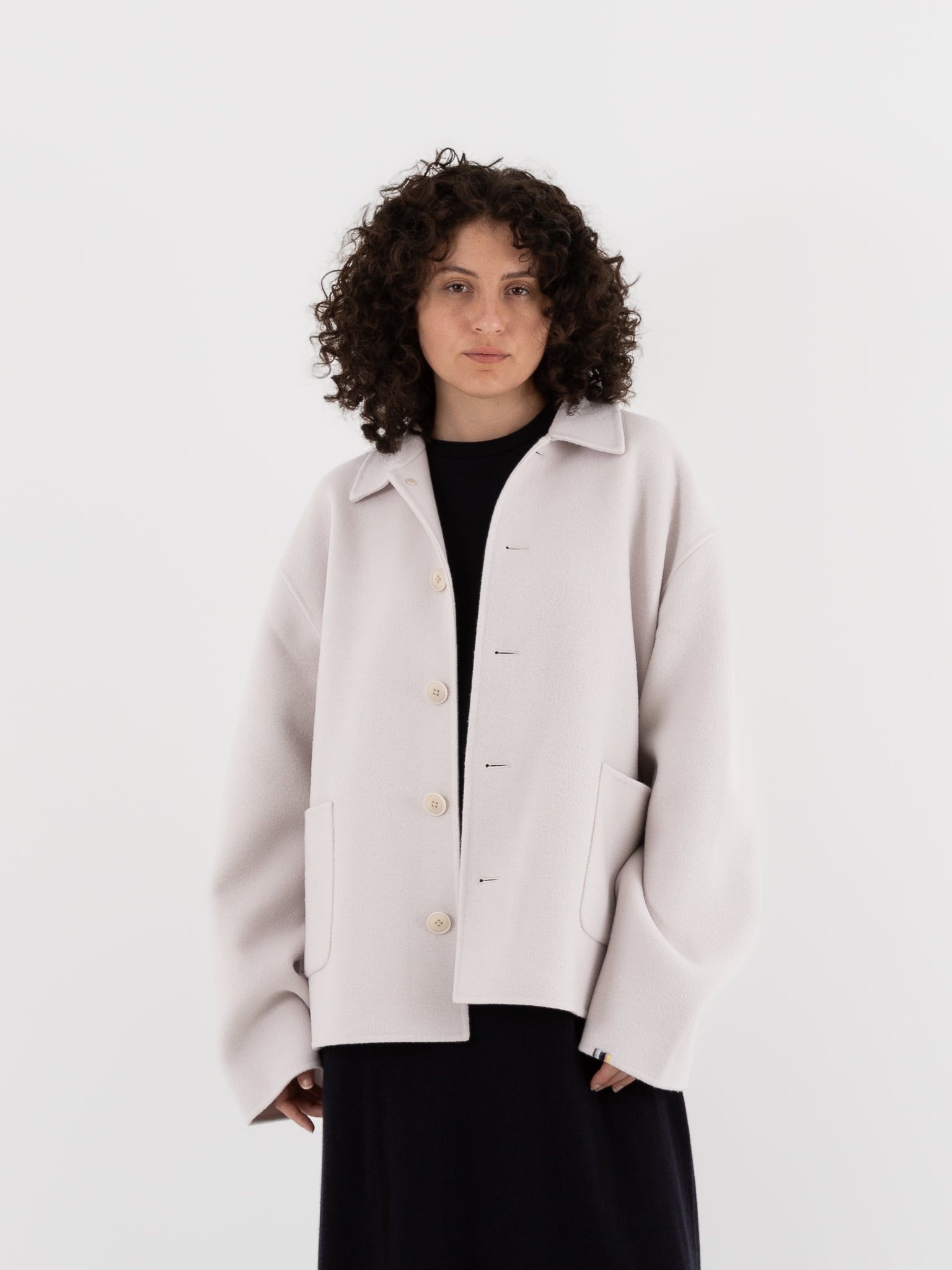 Extreme Cashmere n°427 Maker Jacket in Chalk - EXTREME CASHMERE at Worthwhile - shop JACKET