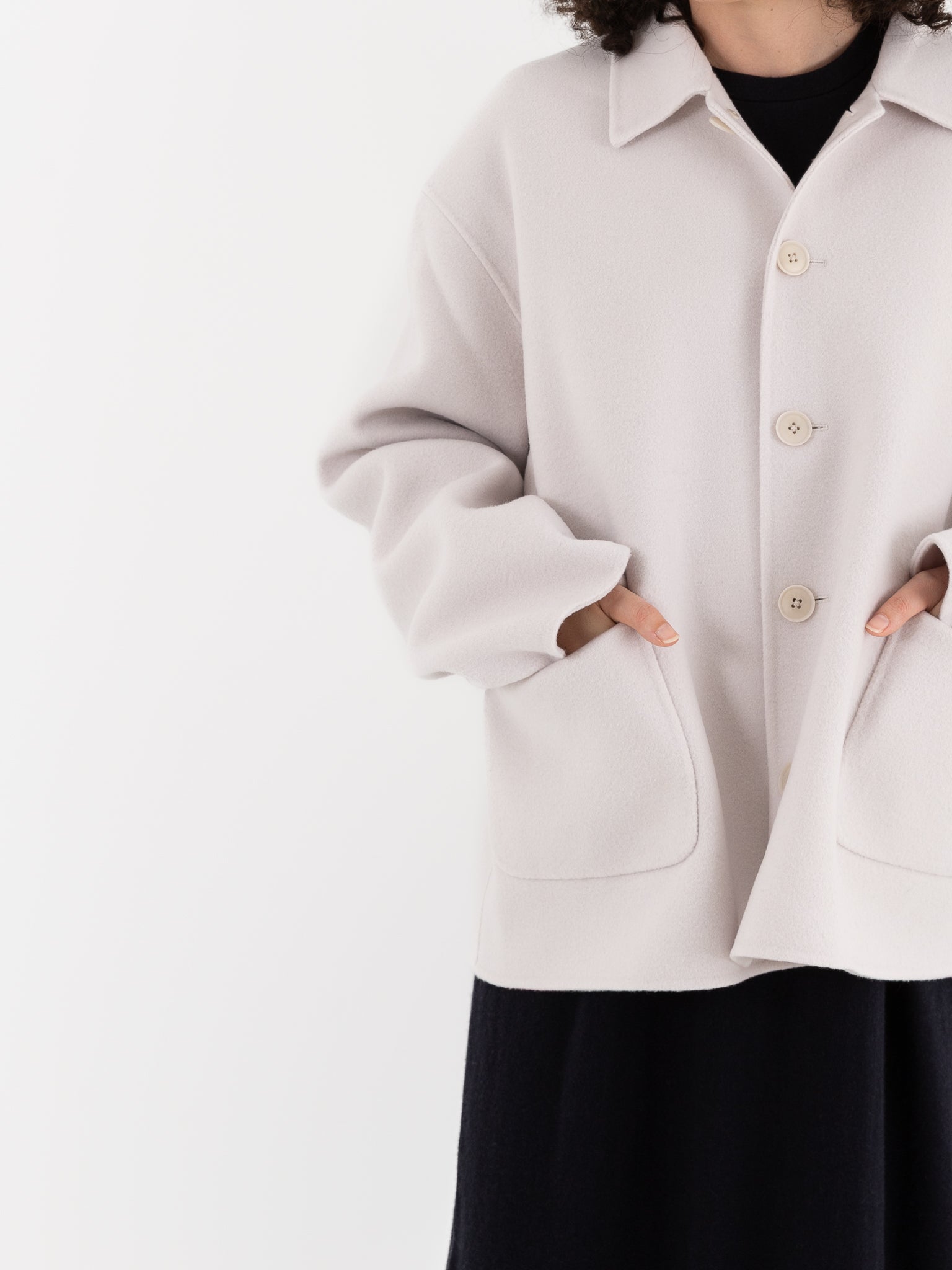 Extreme Cashmere n°427 Maker Jacket in Chalk - EXTREME CASHMERE at Worthwhile
