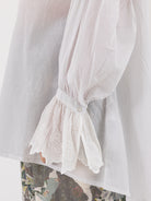 GASA Embroidered Yoke Blouse in Antique White - GASA at Worthwhile - shop TOP