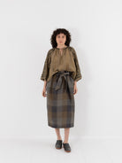 GASA Gathered Blouse in Burnt Ochre - GASA at Worthwhile - shop TOP