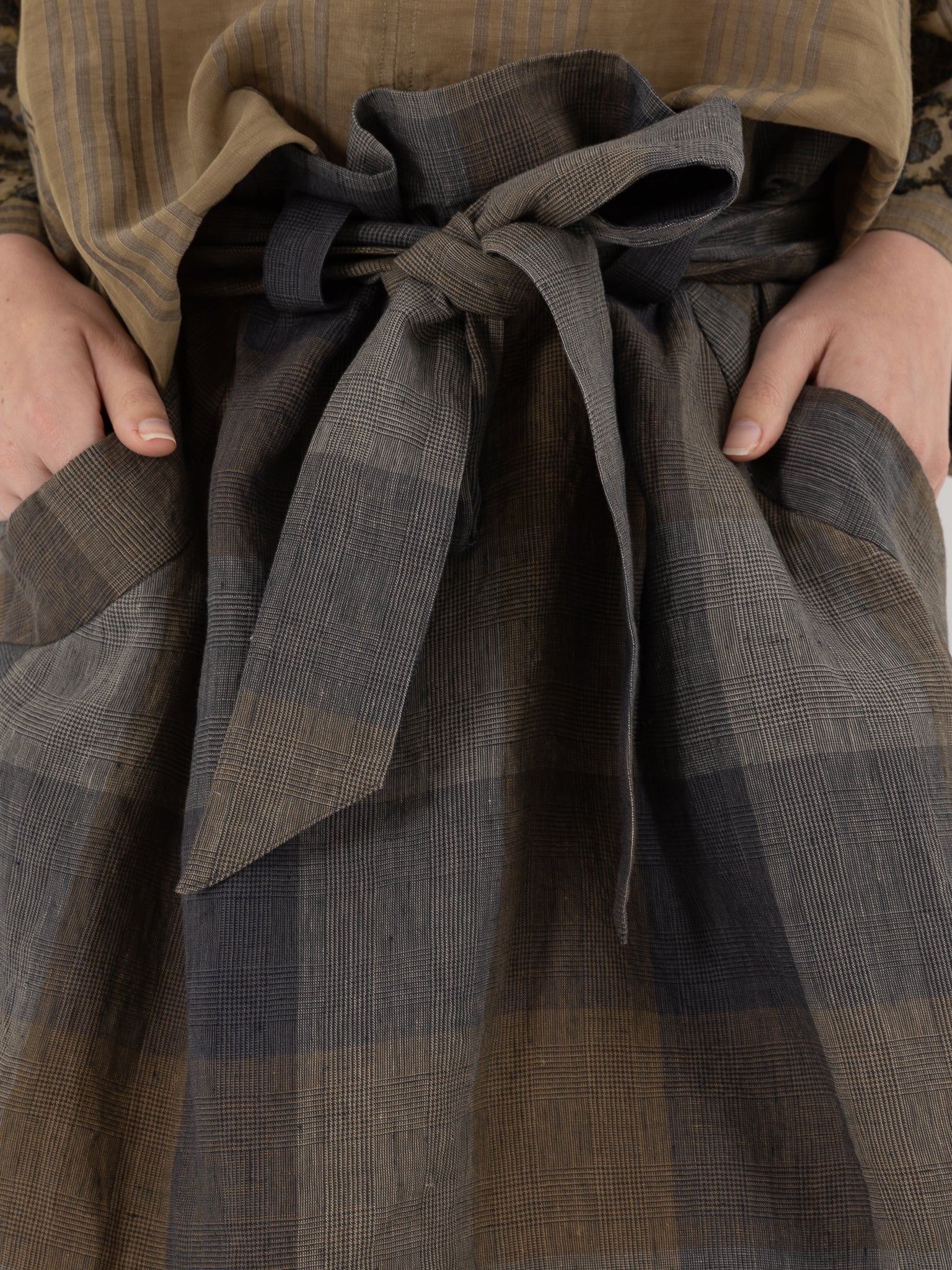 GASA Tube Skirt in Gradation Check - GASA at Worthwhile - shop SKIRT