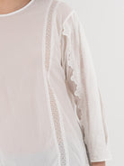 GASA Box Sleeves Blouse in Off White - GASA at Worthwhile - shop TOP