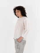 GASA Box Sleeves Blouse in Off White - GASA at Worthwhile - shop TOP