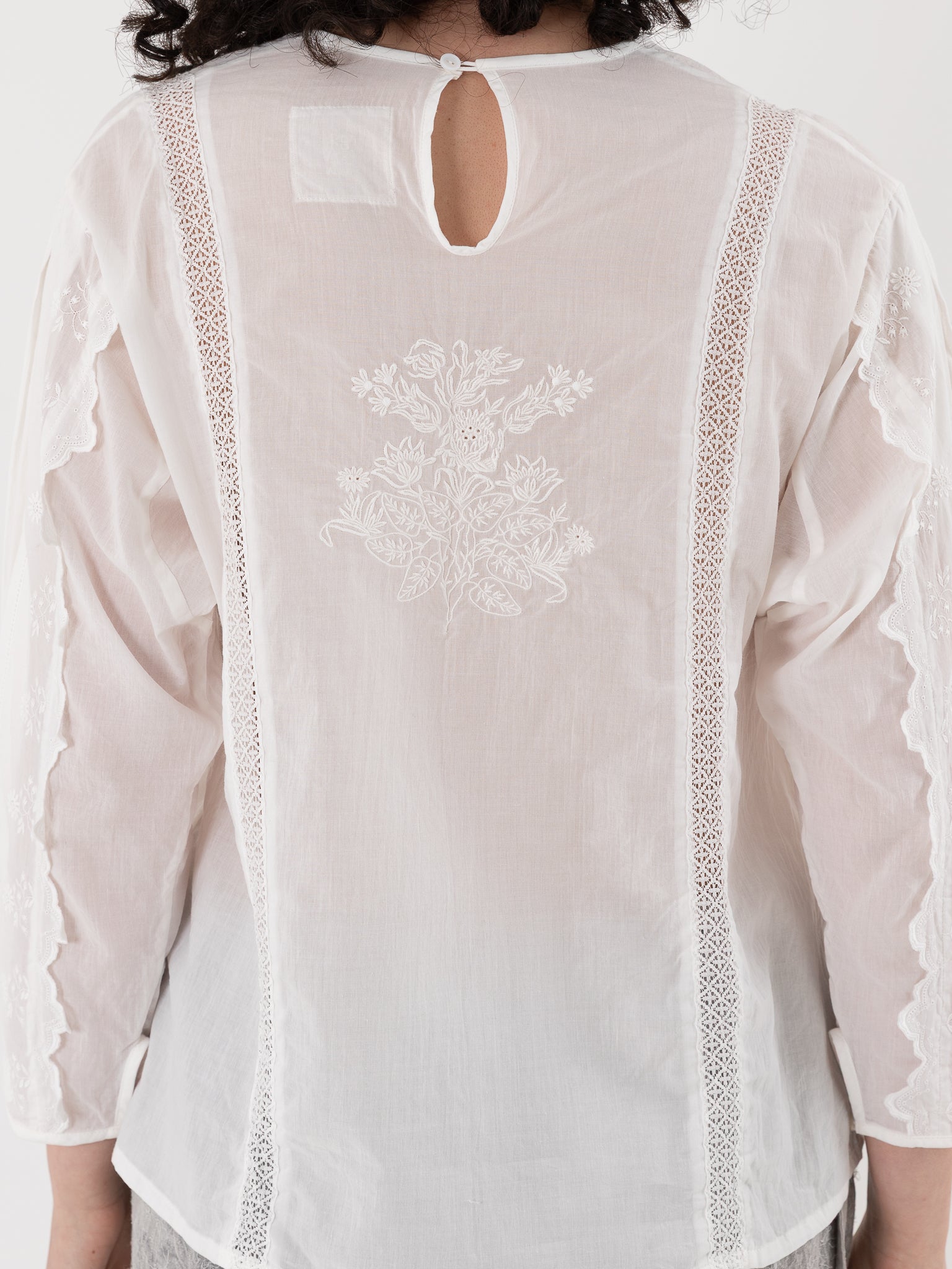 GASA Box Sleeves Blouse in Off White - GASA at Worthwhile - shop TOP