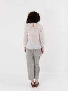 GASA Plant Printed Slim Pants in White Powder & Ink - GASA at Worthwhile - shop PANT