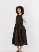 GASA Plant Embroidered Dress in Brown Black - GASA at Worthwhile - shop DRESS