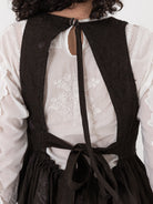 GASA Plant Embroidered Dress in Brown Black - GASA at Worthwhile - shop DRESS