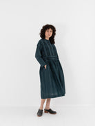 GASA Gathered Dress in Abyssal Blue - GASA at Worthwhile - shop DRESS