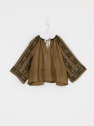 GASA Gathered Blouse in Burnt Ochre - GASA at Worthwhile - shop TOP