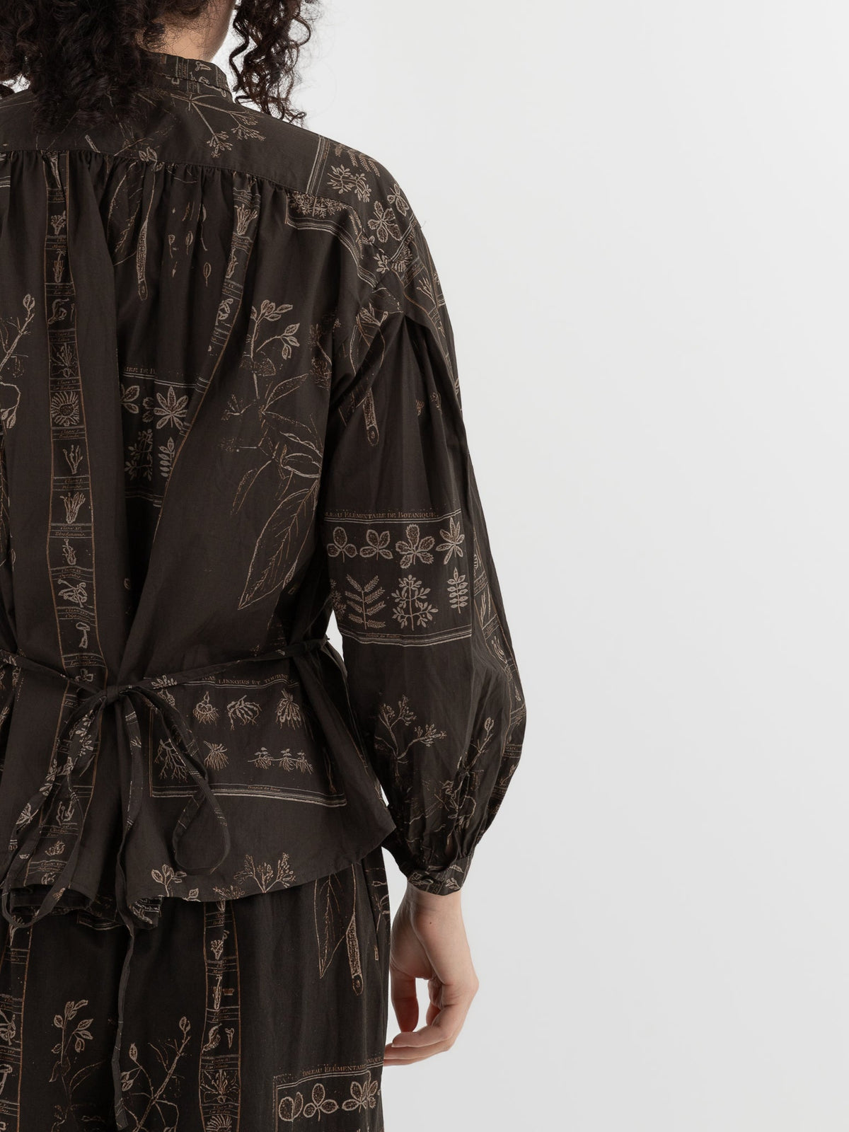 GASA Blouse in Dark Brown x Beige - GASA at Worthwhile - shop TOP