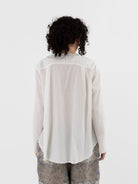 GASA Frill Shirt in White x Platinum - GASA at Worthwhile - shop TOP