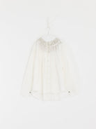 GASA Frill Shirt in White x Platinum - GASA at Worthwhile - shop TOP